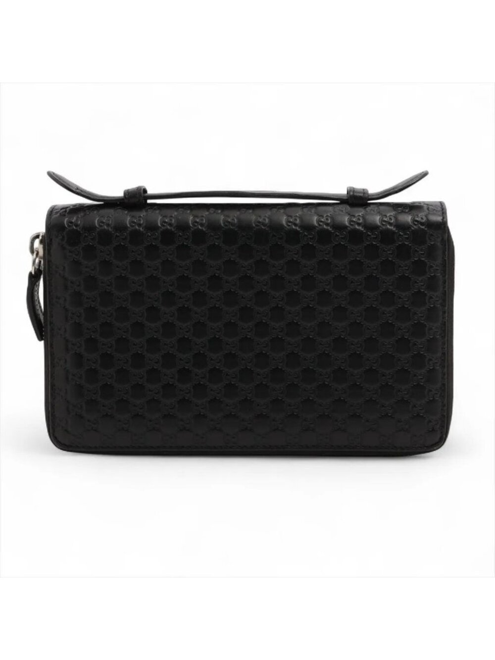 Gucci Guccissima Micro Travel Document Case Leather Wallet